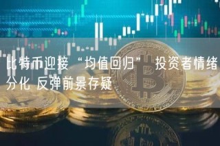 比特币迎接“均值回归” 投资者情绪分化 反弹前景存疑