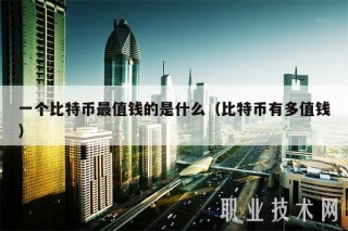 一个比特币最值钱的是什么(比特币有多值钱