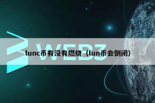 lunc币有没有燃烧(lun币会倒闭