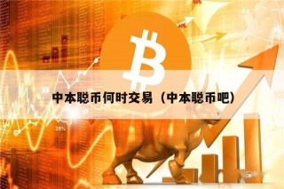 中本聪币何时交易(中本聪币吧)