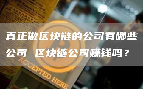 真正做区块链的公司有哪些公司 区块链公司赚钱吗？