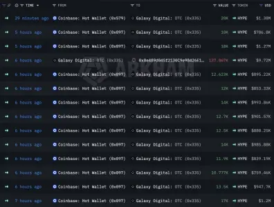 机构投资者对 HYPE 充满信心,在市场低迷时期撤资超过 4000 万美元